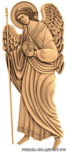 Резная икона Архангел Гавриил из дерева